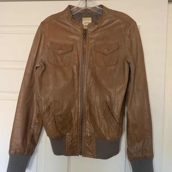 Vintage Leather Bomber Jacket - Picture 1 of 3